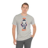 Mr Met New York Mets, Soft Cotton Bella and Canvas Short Sleeve Tee shirt