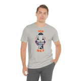 Mr Met New York Mets, Soft Cotton Bella and Canvas Short Sleeve Tee shirt