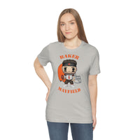 Baker Mayfield Cleveland Browns, Soft Cotton Bella and Canvas Short Sleeve Tee shirt