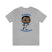 Barry Sanders Detroit Lions, Soft Cotton Bella and Canvas Short Sleeve Tee shirt