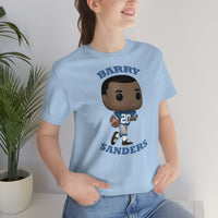 Barry Sanders Detroit Lions, Soft Cotton Bella and Canvas Short Sleeve Tee shirt