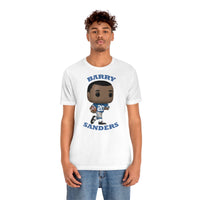 Barry Sanders Detroit Lions, Soft Cotton Bella and Canvas Short Sleeve Tee shirt
