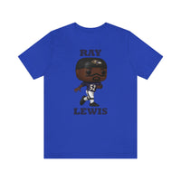 Ray Lewis Baltimore Ravens, Soft Cotton Bella and Canvas Short Sleeve Tee shirt
