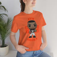 Jim Brown Cleveland Browns, Soft Cotton Bella and Canvas Short Sleeve Tee shirt