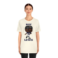 Ray Lewis Baltimore Ravens, Soft Cotton Bella and Canvas Short Sleeve Tee shirt