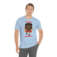 Marcus Rashford Manchester United, Soft Cotton Bella and Canvas Short Sleeve Tee shirt