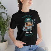 Carson Wentz Philadelphia Eagles (White Jersey), Soft Cotton Bella and Canvas Short Sleeve Tee shirt