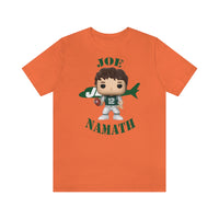 Joe Namath New York Jets, Soft Cotton Bella and Canvas Short Sleeve Tee shirt
