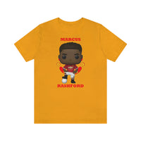 Marcus Rashford Manchester United, Soft Cotton Bella and Canvas Short Sleeve Tee shirt