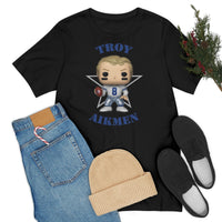 Troy Aikmen Dallas Cowboys, Soft Cotton Bella and Canvas Short Sleeve Tee shirt