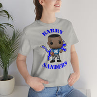 Barry Sanders Detroit Lions, Soft Cotton Bella and Canvas Short Sleeve Tee shirt