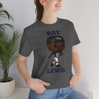 Ray Lewis Baltimore Ravens, Soft Cotton Bella and Canvas Short Sleeve Tee shirt