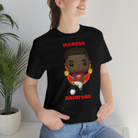 Marcus Rashford Manchester United, Soft Cotton Bella and Canvas Short Sleeve Tee shirt