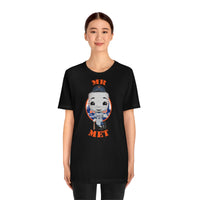 Mr Met New York Mets, Soft Cotton Bella and Canvas Short Sleeve Tee shirt