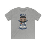 Zeke Elliott Dallas Cowboys (Blue), Kids Gildan Softstyle Tee Shirt