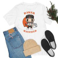 Baker Mayfield Cleveland Browns, Soft Cotton Bella and Canvas Short Sleeve Tee shirt