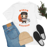 Baker Mayfield Cleveland Browns, Soft Cotton Bella and Canvas Short Sleeve Tee shirt