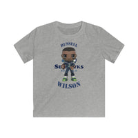 Russell Wilson Seattle Seahawks (Large), Kids Gildan Softstyle Tee Shirt