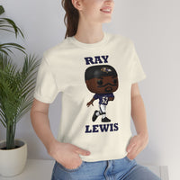 Ray Lewis Baltimore Ravens, Soft Cotton Bella and Canvas Short Sleeve Tee shirt