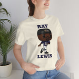 Ray Lewis Baltimore Ravens, Soft Cotton Bella and Canvas Short Sleeve Tee shirt
