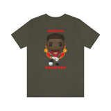 Marcus Rashford Manchester United, Soft Cotton Bella and Canvas Short Sleeve Tee shirt
