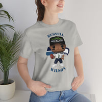 Russell Wilson Seattle Seahawks, Soft Cotton Bella and Canvas Short Sleeve Tee shirt