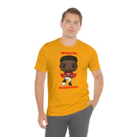 Marcus Rashford Manchester United, Soft Cotton Bella and Canvas Short Sleeve Tee shirt