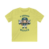 Carson Wentz Philadelphia Eagles Green Jersey, Kids Gildan Softstyle Tee Shirt