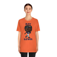 Ray Lewis Baltimore Ravens, Soft Cotton Bella and Canvas Short Sleeve Tee shirt