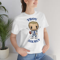 Troy Aikmen Dallas Cowboys, Soft Cotton Bella and Canvas Short Sleeve Tee shirt
