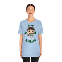 Joe Namath New York Jets, Soft Cotton Bella and Canvas Short Sleeve Tee shirt