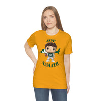 Joe Namath New York Jets, Soft Cotton Bella and Canvas Short Sleeve Tee shirt