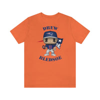 Drew Bledsoe New England Patriots, Soft Cotton Bella and Canvas Short Sleeve Tee shirt