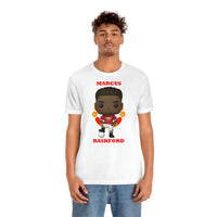 Marcus Rashford Manchester United, Soft Cotton Bella and Canvas Short Sleeve Tee shirt