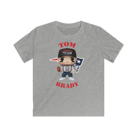 Tom Brady New England Patriots Superbowl, Kids Gildan Softstyle Tee Shirt