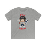 Tom Brady New England Patriots Superbowl, Kids Gildan Softstyle Tee Shirt