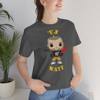 TJ Watt Pittsburgh Steelers, Soft Cotton Bella and Canvas Short Sleeve Tee shirt