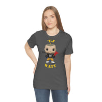TJ Watt Pittsburgh Steelers, Soft Cotton Bella and Canvas Short Sleeve Tee shirt