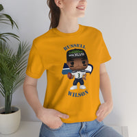 Russell Wilson Seattle Seahawks, Soft Cotton Bella and Canvas Short Sleeve Tee shirt