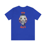 Mr Met New York Mets, Soft Cotton Bella and Canvas Short Sleeve Tee shirt