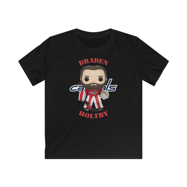 Braden Holtby Washington Capitals, Kids Gildan Softstyle Tee Shirt