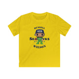 Russell Wilson Seattle Seahawks (Green), Kids Gildan Softstyle Tee Shirt