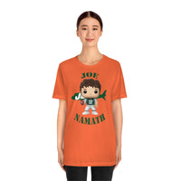 Joe Namath New York Jets, Soft Cotton Bella and Canvas Short Sleeve Tee shirt