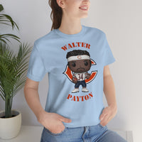 Walter Payton Chicago Bears (White), Soft Cotton Bella and Canvas Short Sleeve Tee shirt