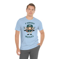 Carson Wentz Philadelphia Eagles (Green Jersey), Soft Cotton Bella and Canvas Short Sleeve Tee shirt