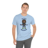 Russell Wilson Seattle Seahawks (Large), Soft Cotton Bella and Canvas Short Sleeve Tee shirt
