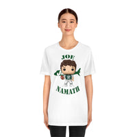 Joe Namath New York Jets, Soft Cotton Bella and Canvas Short Sleeve Tee shirt