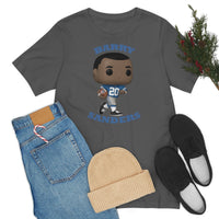 Barry Sanders Detroit Lions, Soft Cotton Bella and Canvas Short Sleeve Tee shirt