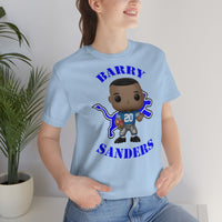 Barry Sanders Detroit Lions, Soft Cotton Bella and Canvas Short Sleeve Tee shirt