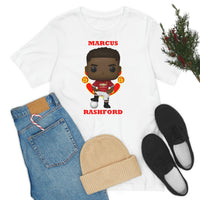 Marcus Rashford Manchester United, Soft Cotton Bella and Canvas Short Sleeve Tee shirt